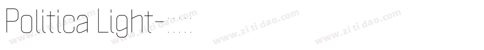 Politica Light字体转换